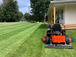 Image of a striping kit installed on a mower